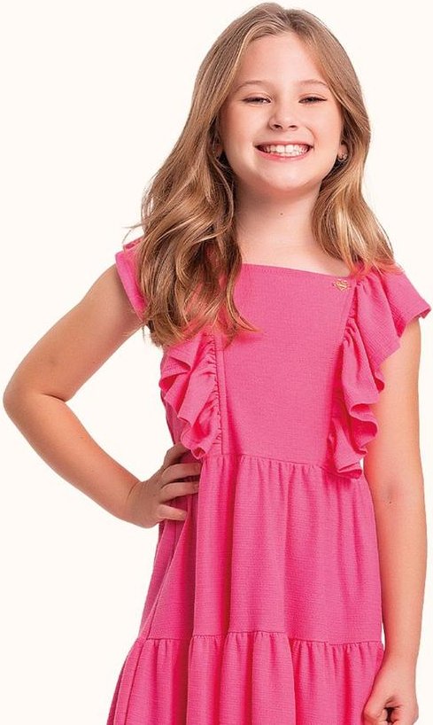 Imagem principal Vestido Rosa Fakini Kids Fakini Kids