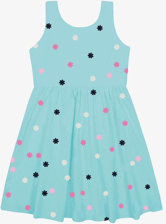 Imagem principal Vestido Tricoline Bordado Florzinhas Azul Trick Nick Trick Nick