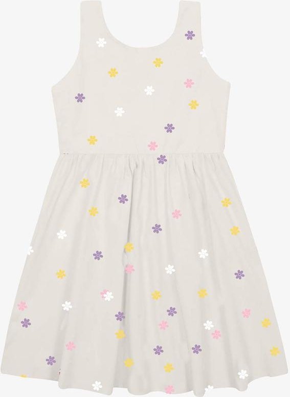 Imagem principal Vestido Tricoline Bordado Florzinhas Bege Trick Nick Trick Nick