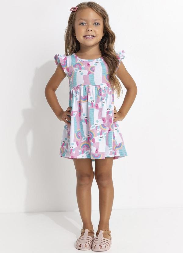 Imagem principal Vestido Unicórnio Rosa Fakini Fakini