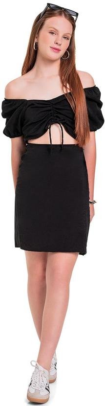 Imagem principal Vestido em Tecido Juvenil Preto Gloss Gloss