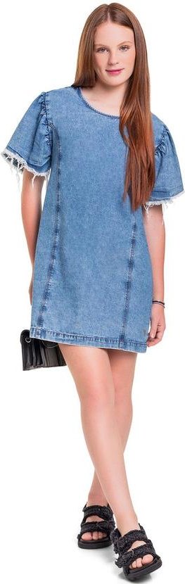 Imagem principal Vestido Jeans Juvenil Azul Gloss Gloss