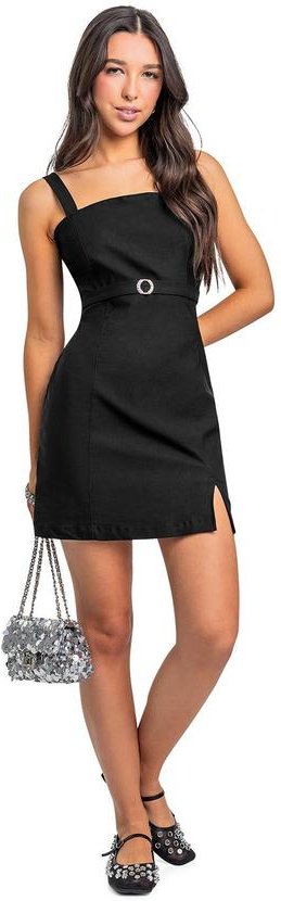 Imagem principal Vestido Juvenil com Alças Preto Gloss Gloss