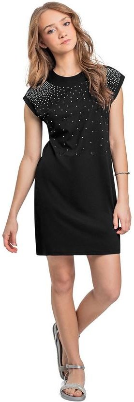 Imagem principal Vestido Juvenil com Strass Preto Gloss Gloss