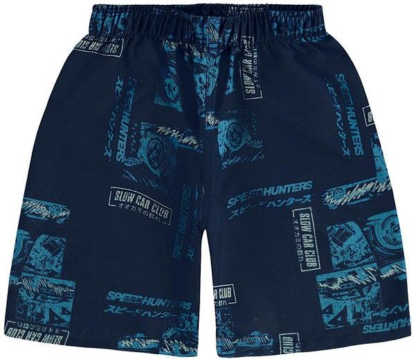 Imagem principal Bermuda Carros em Microfibra Azul Marinho Malwee Kids Malwee Kids