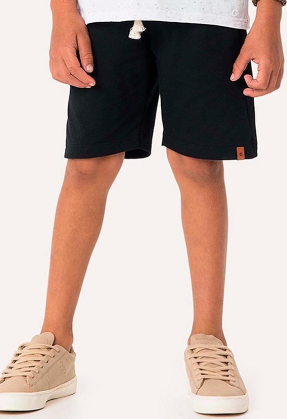 Imagem principal Bermuda Comfort Piquet Preto Carinhoso Carinhoso