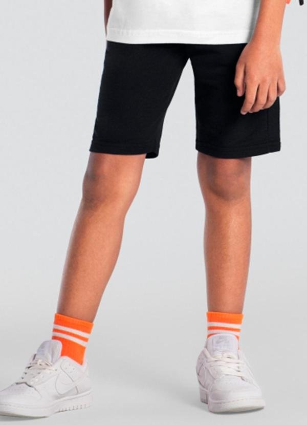 Imagem principal Bermuda Infantil Menino em Moletinho Preto Brandili Brandili