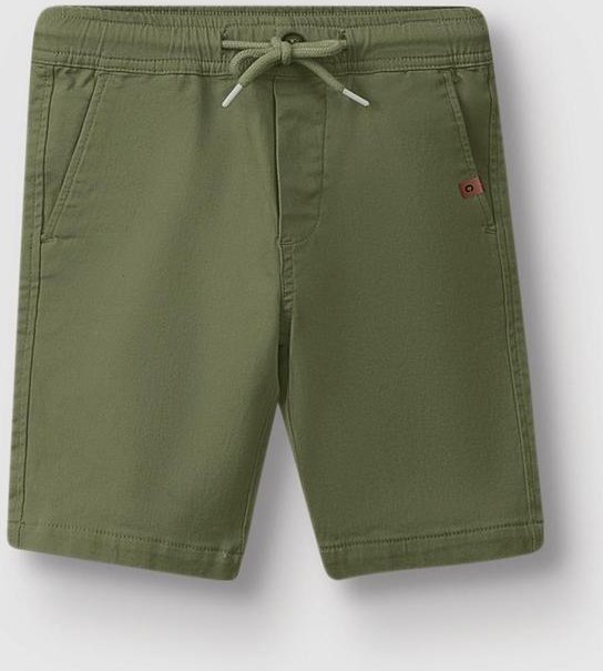Bermuda Jogger em Sarja Verde Musgo