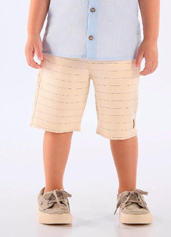 Imagem principal Bermuda Malha Risca Giz Up Baby Bege Up Baby