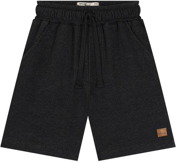 Bermuda Menino em Malha Alfaiataria Dupla Preto