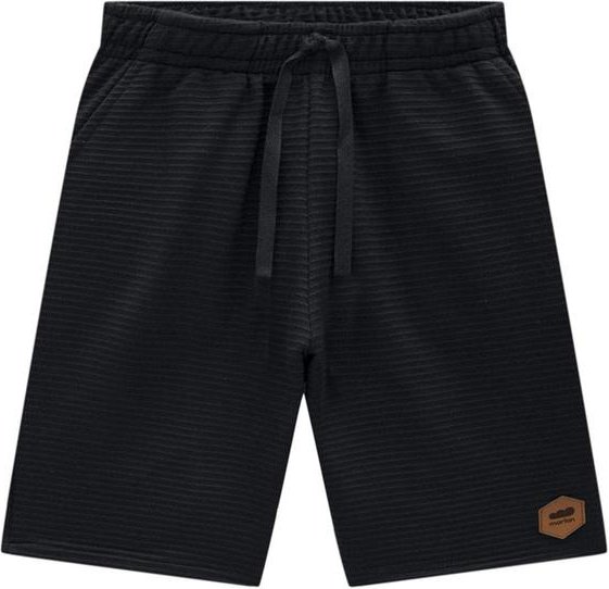 Imagem principal Bermuda Menino em Moletinho Listra Relevo Preto Marlan Marlan