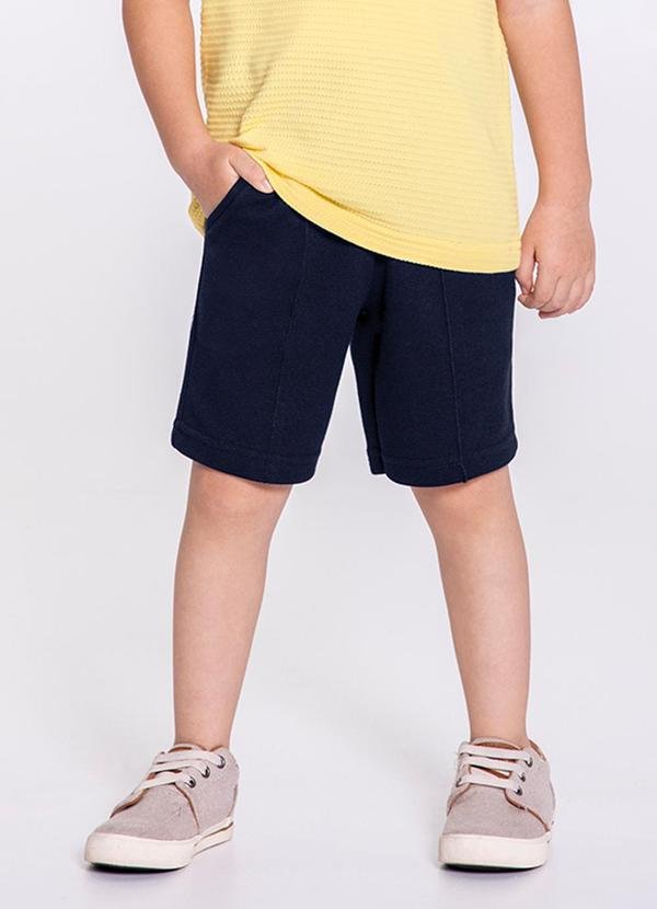 Imagem principal Bermuda Menino em Moletom com Bolso Azul Alakazoo Alakazoo