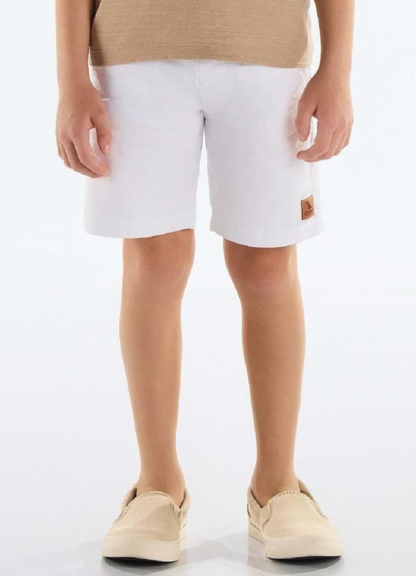 Imagem principal Bermuda Menino Sarja Branco Quimby Quimby