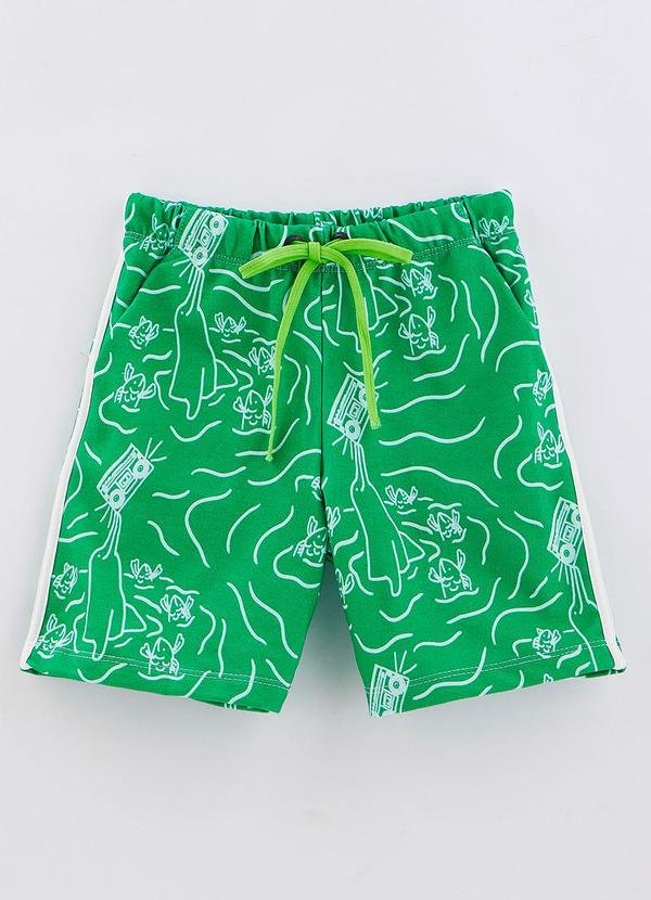 Imagem principal Bermuda Moletom Boom Boto Verde Bento Bento
