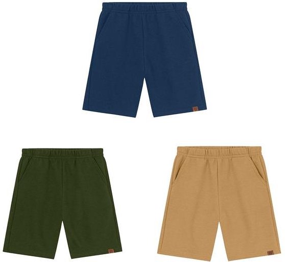 Imagem principal Kit Infantil Menino com 3 Bermudas Sortidas Brandili Brandili