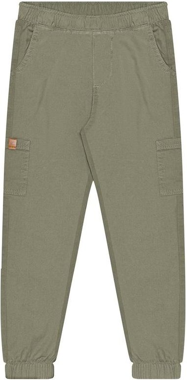 Calça Jogging de Sarja com Bolso Cargo Verde