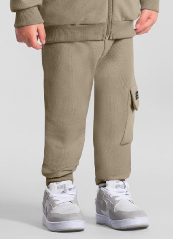 Calça Menino em Moletinho Marrom