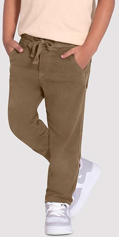 Imagem principal Calça Sarja Menino Jogger com Cadarço Marrom