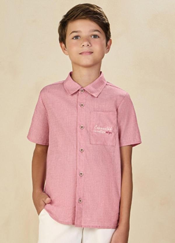 Imagem principal Camisa em Tricoline Fil a Fil Firense Vermelho Ioluig Ioluig