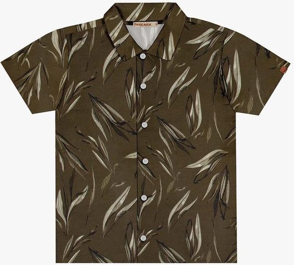 Imagem principal Camisa Infantil Estampa Folhagens Verde