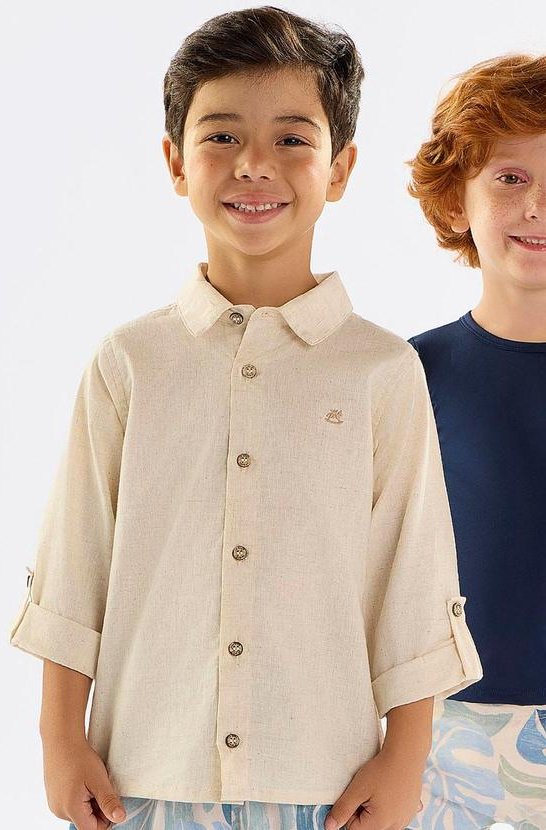 Imagem principal Camisa Infantil para Menino Bege Up Baby Up Baby