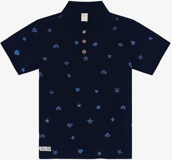 Imagem principal Camisa Polo Infantil Estampada Azul Trick Nick Trick Nick
