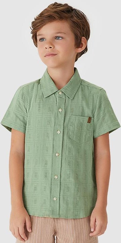 Imagem principal Camisa Xadrez em Algodão Menino Verde Menta Carinhoso Carinhoso