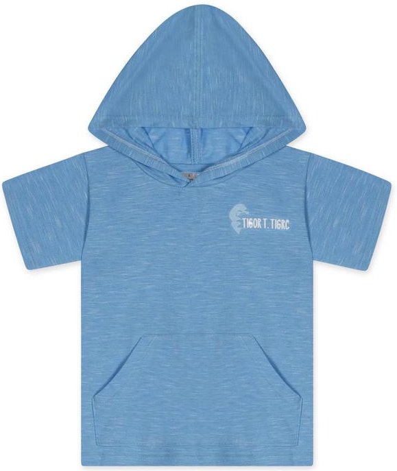 Imagem principal Camiseta Curta com Capuz Infantil Masculina Azul Tigor T. Tigre Tigor T. Tigre