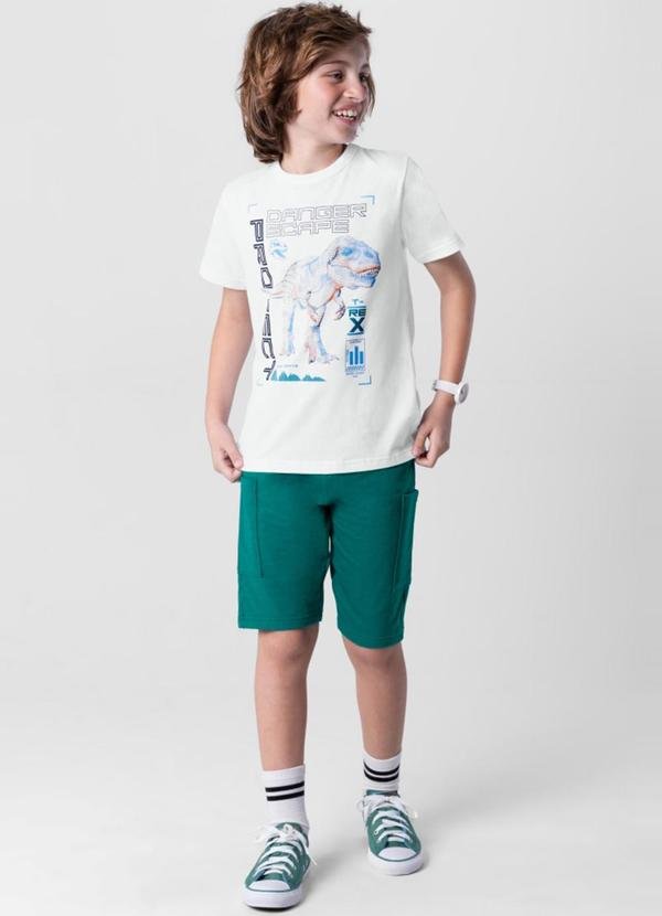 Imagem principal Conjunto Menino com Camiseta e Bermuda Branco Brandili Brandili