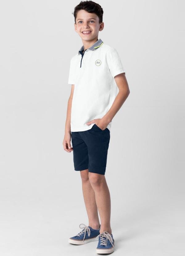 Imagem principal Conjunto Menino com Polo e Bermuda Branco