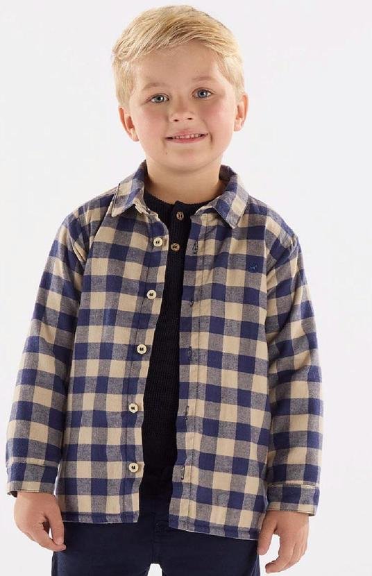Imagem principal Camisa em Flanela Xadrez com Forro Azul Up Baby Up Baby
