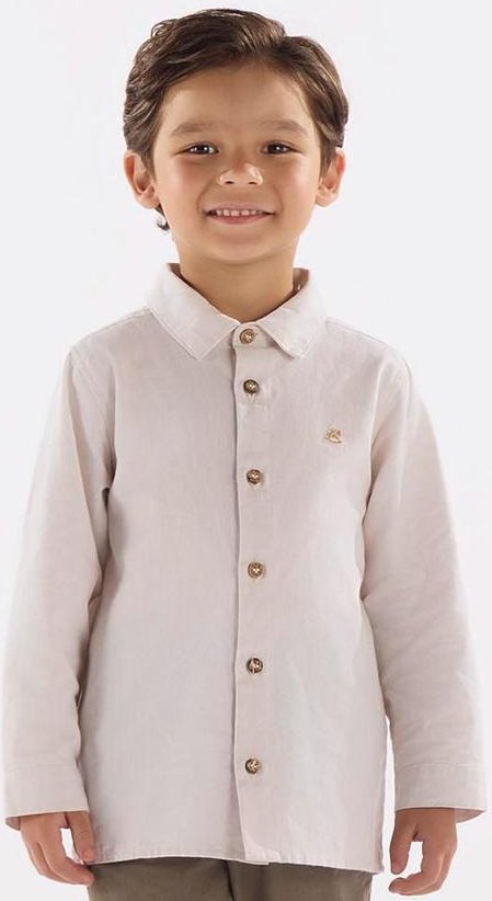Imagem principal Camisa Infantil em Tecido Oxford Bege Up Baby Up Baby