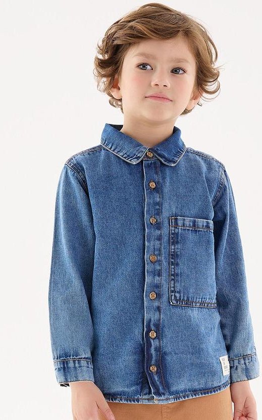 Imagem principal Camisa Jeans Infantil Menino Azul Up Baby Up Baby