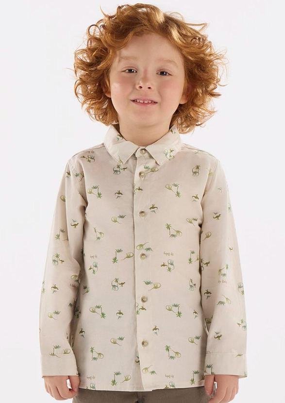 Imagem principal Camisa para Menino em Sarja Bege Up Baby Up Baby