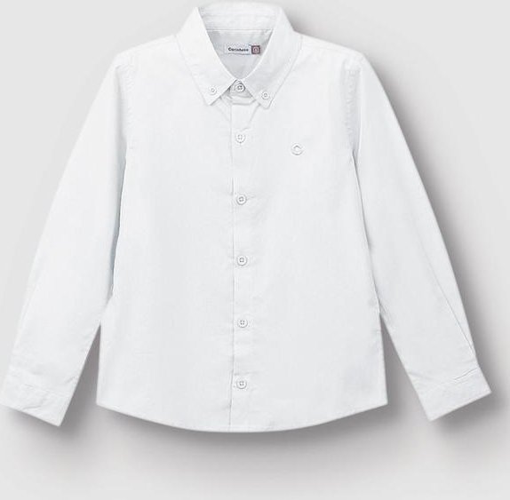 Imagem principal Camisa Tradicional em Tricoline Menino Branco Carinhoso Carinhoso