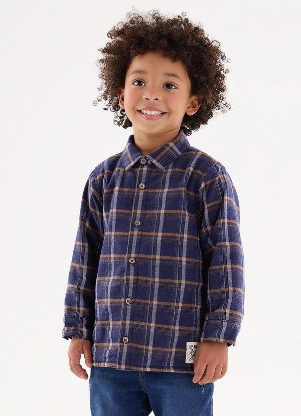 Imagem principal Camisa Xadrez Infantil Menino Azul Up Baby Up Baby