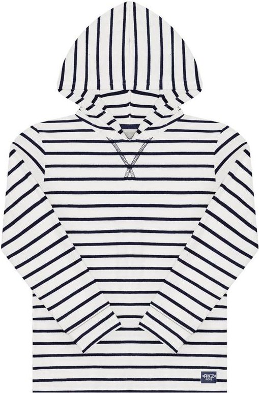 Imagem principal Camiseta Listrada com Bordado e Capuz Azul Alakazoo Alakazoo