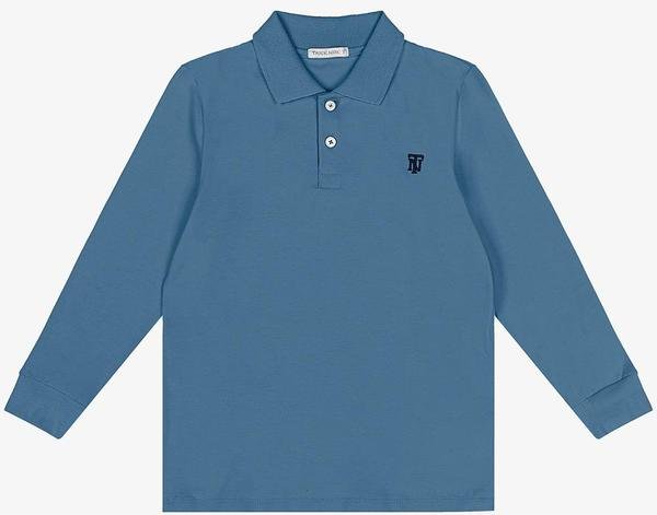 Imagem principal Polo Infantil Masculino Manga Longa Azul Trick Nick Trick Nick