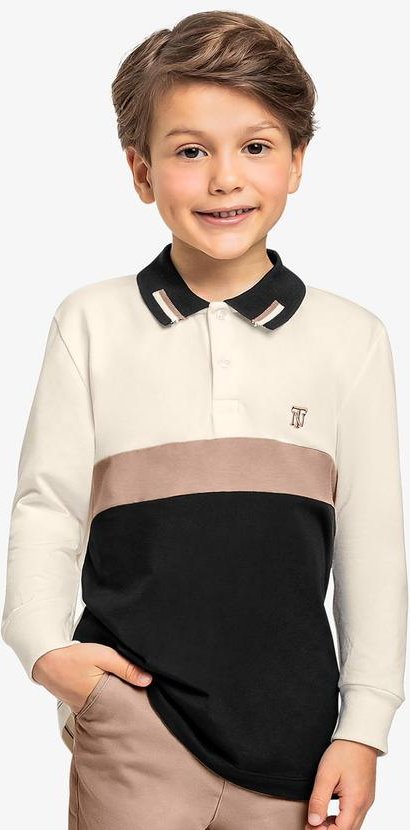 Imagem principal Polo Infantil Masculino Manga Longa Bege Trick Nick Trick Nick