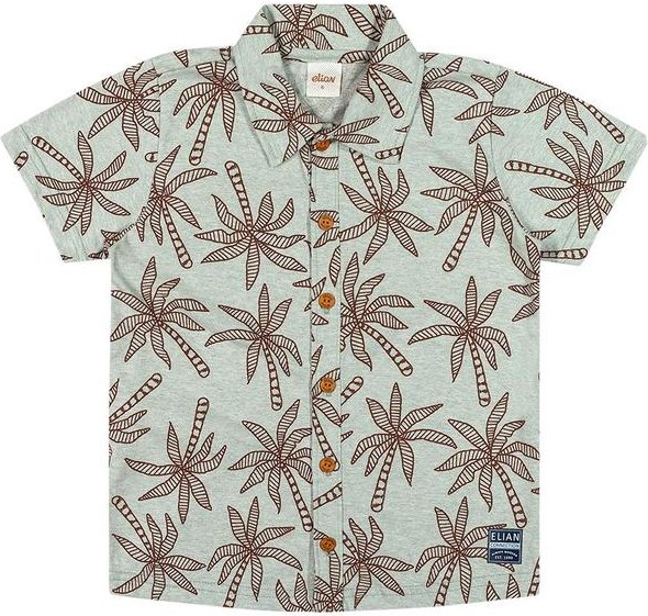 Imagem principal Camisa Infantil Estampada Coqueiros Elian Verde Elian