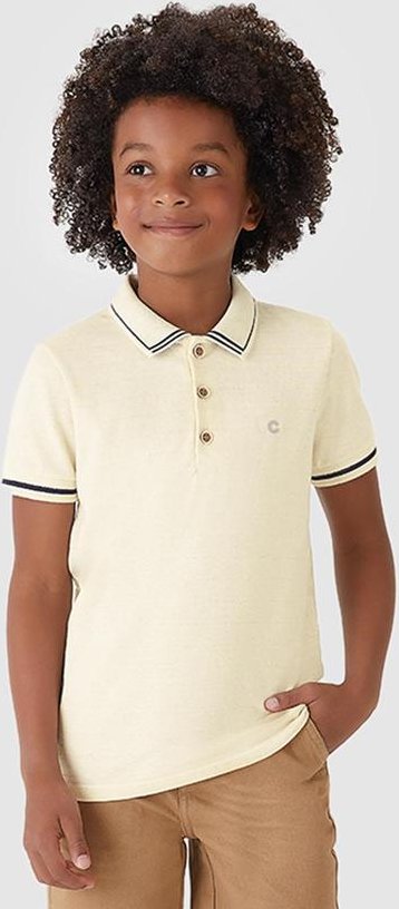 Imagem principal Camisa Polo em Malha Linho Trabalhada Azul Claro Carinhoso Carinhoso