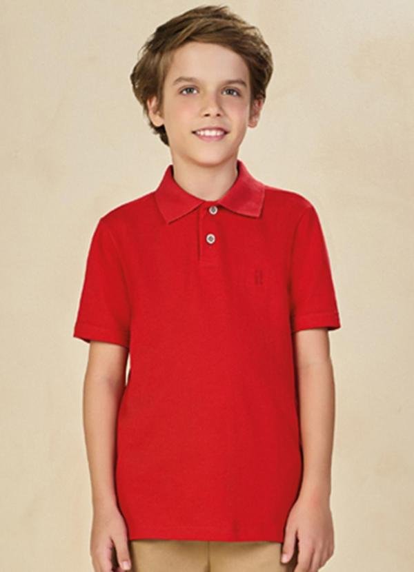 Imagem principal Camisa Polo em Piquet Vermelho