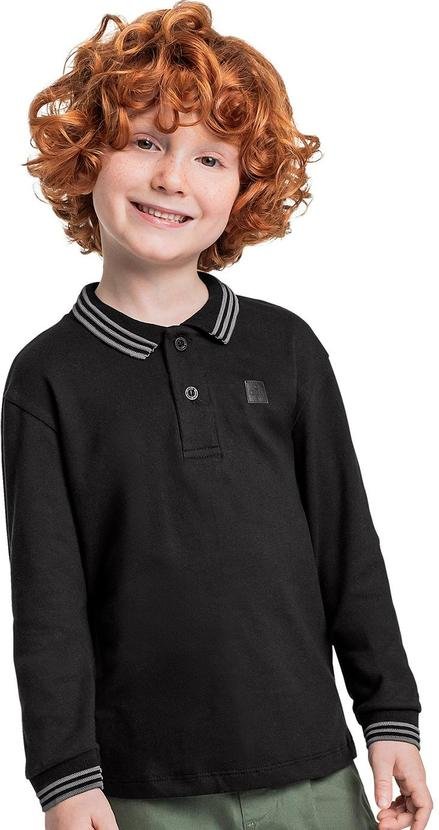 Imagem principal Camisa Polo Manga Longa para Preto Quimby Quimby