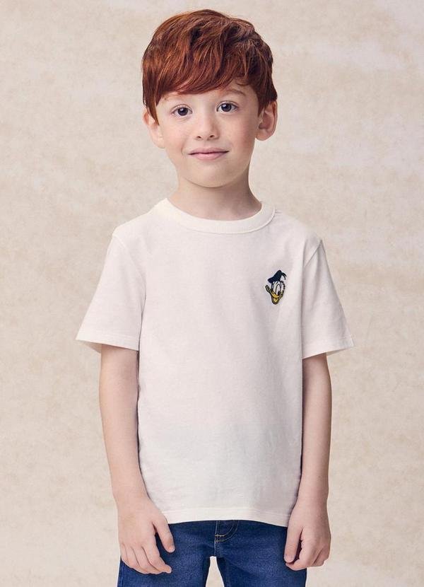 Camiseta com Patch do Donald Duck Branco