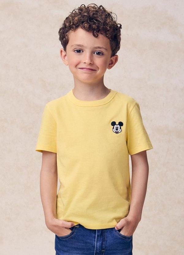 Imagem principal Camiseta com Patch do Mickey Mouse Amarelo Youccie Youccie