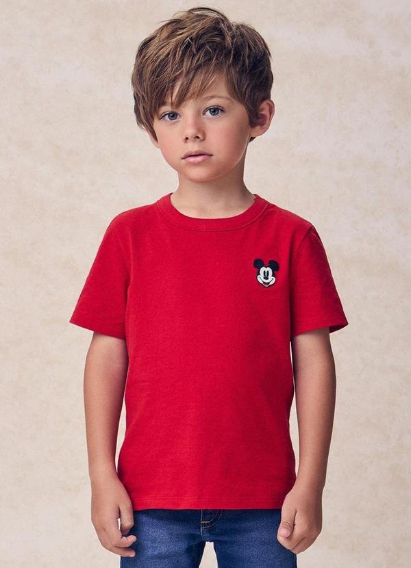 Imagem principal Camiseta com Patch do Mickey Mouse Vermelho Youccie Youccie