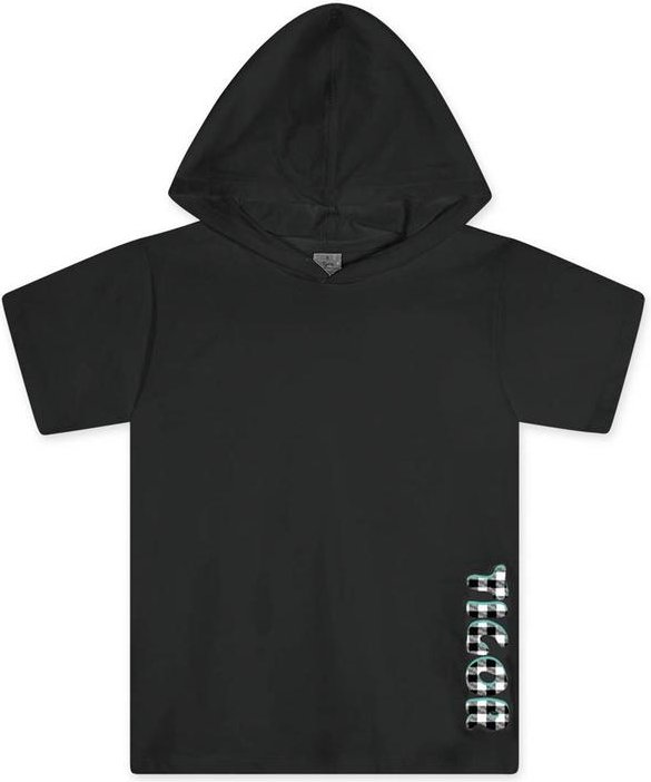 Imagem principal Camiseta Curta com Capuz Infantil Preto Tigor T. Tigre Tigor T. Tigre