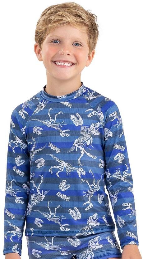 Imagem principal Camiseta de Praia Infantil Estampada Elian Azul Elian