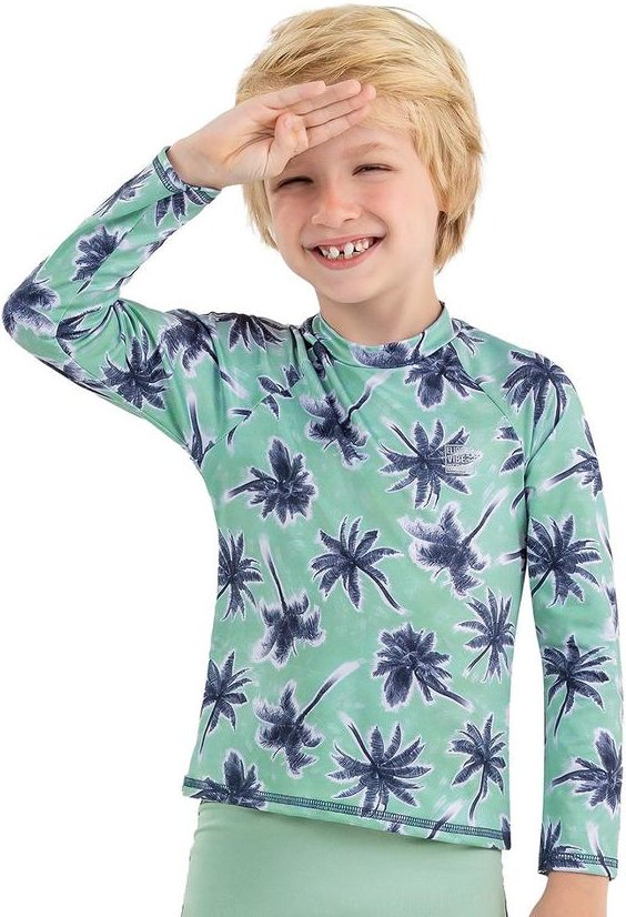 Imagem principal Camiseta de Praia Infantil Estampada Elian Verde Elian