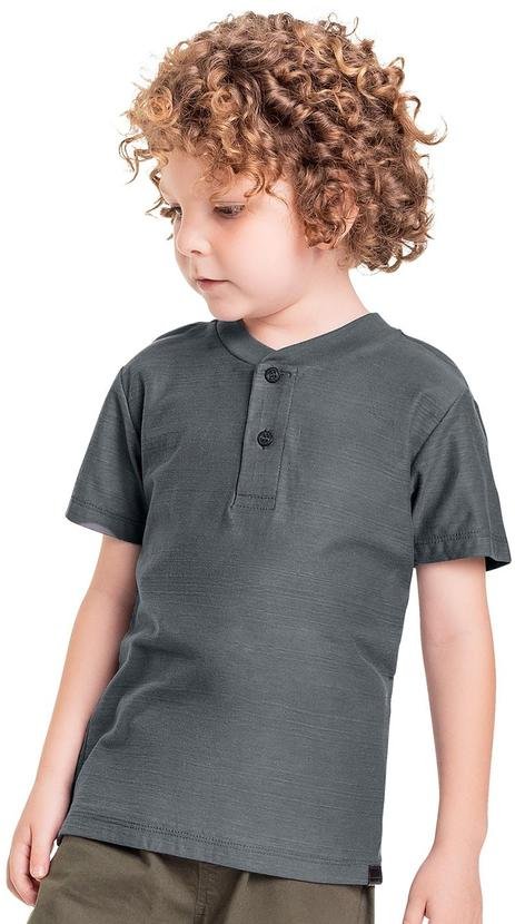 Imagem principal Camiseta em Malha Flamê para Menino Cinza Quimby Quimby